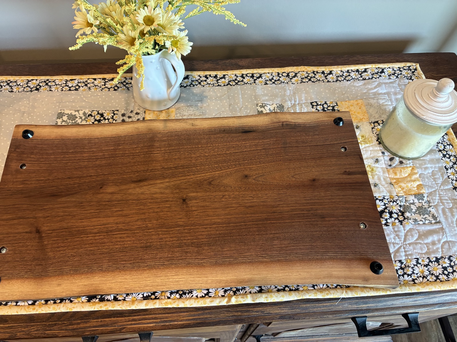 Live-Edge Walnut Serving Tray — photo 2