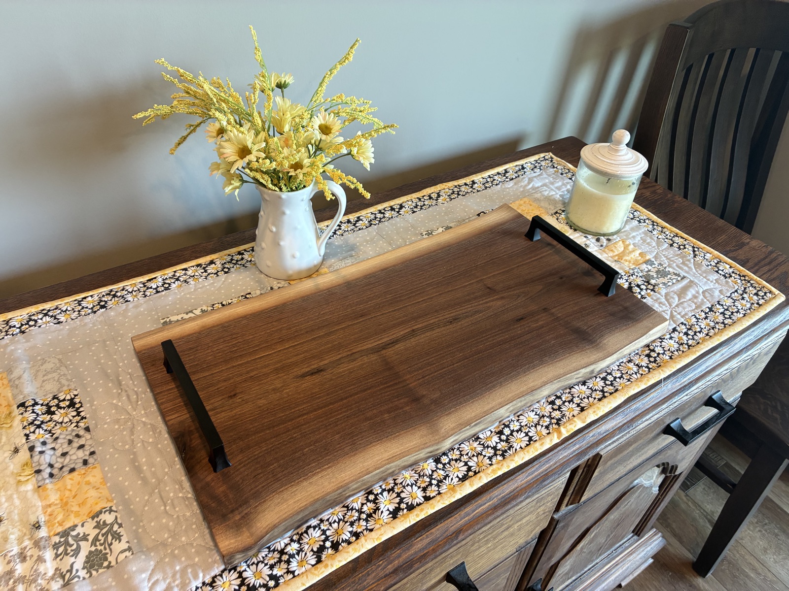 Live-Edge Walnut Serving Tray — photo 3