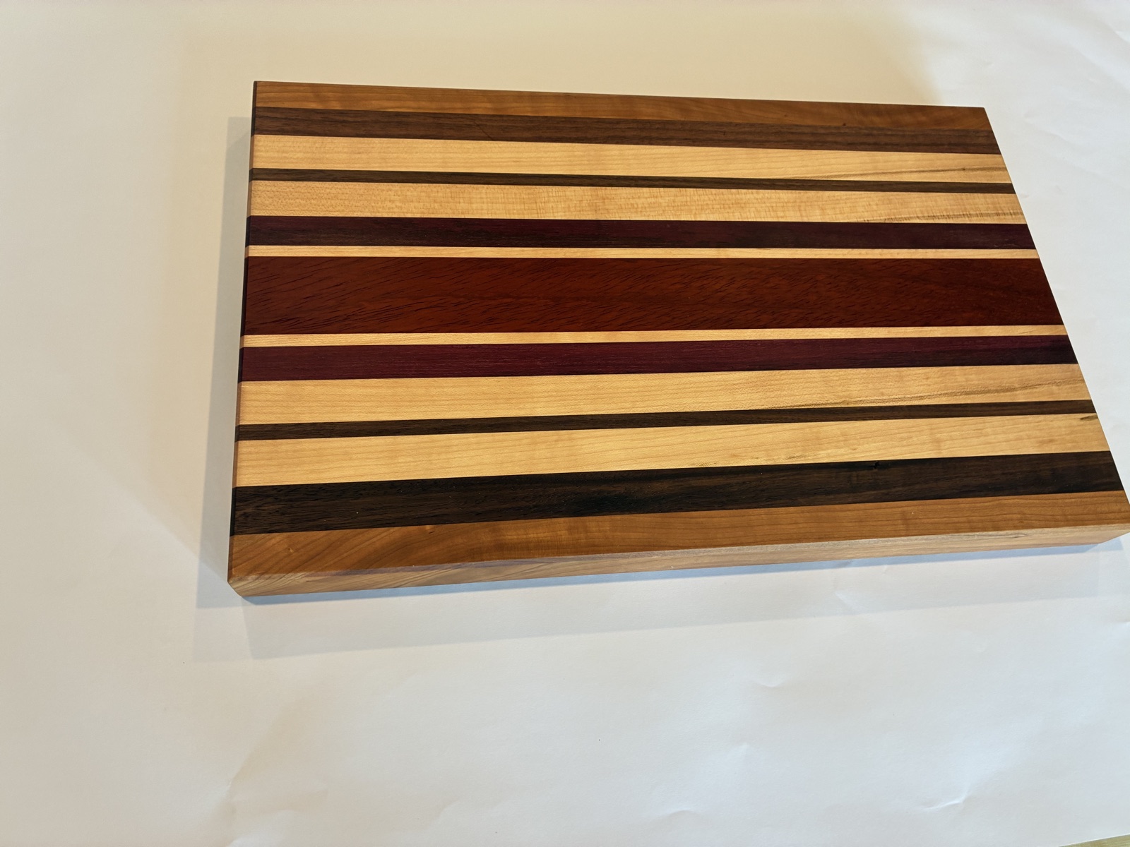 Maple, Purpleheart, Cherry & Walnut Edge Grain Board — photo 3