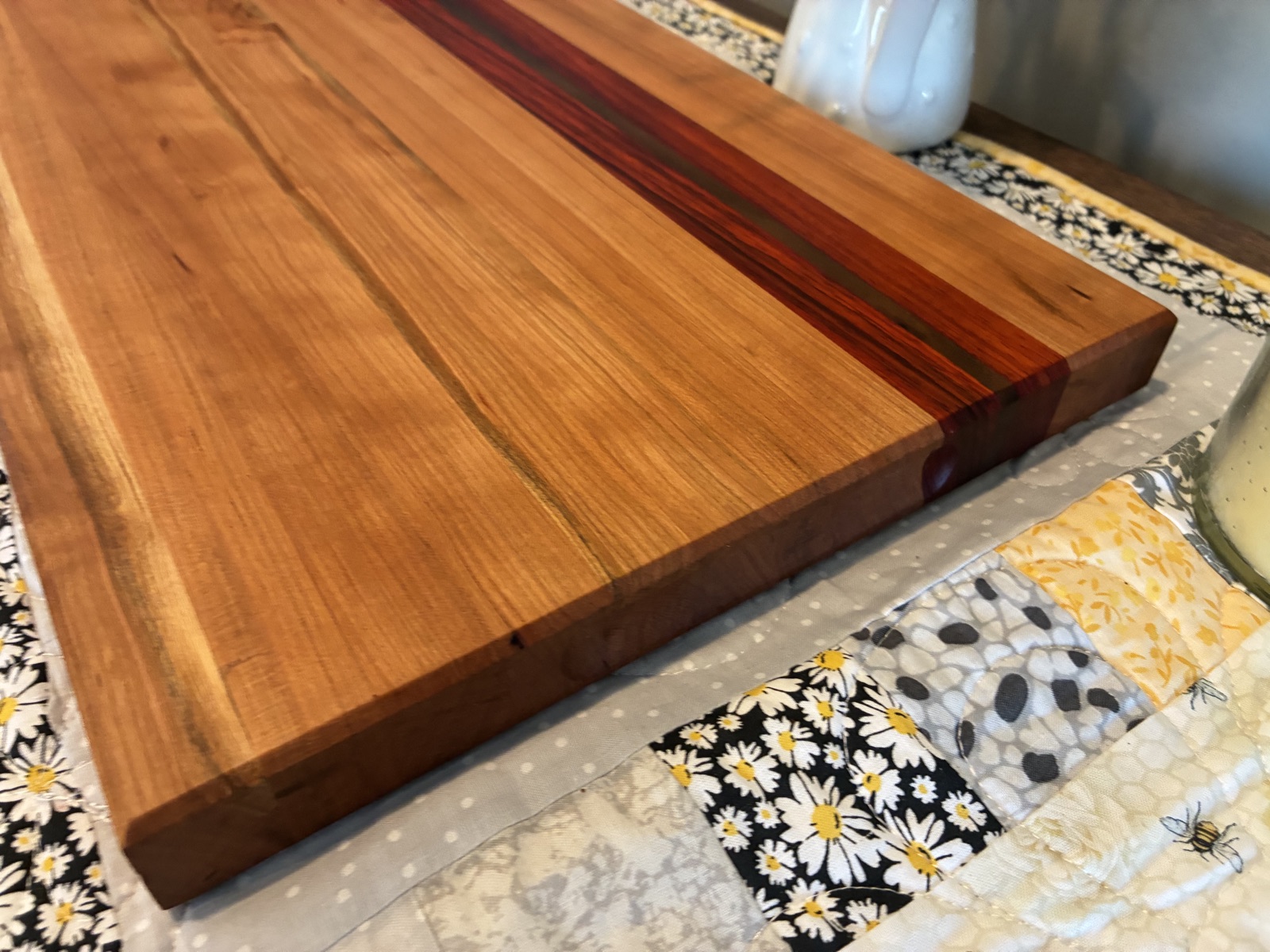 Cherry, Padauk, Walnut & Wenge Edge Grain Board — photo 2