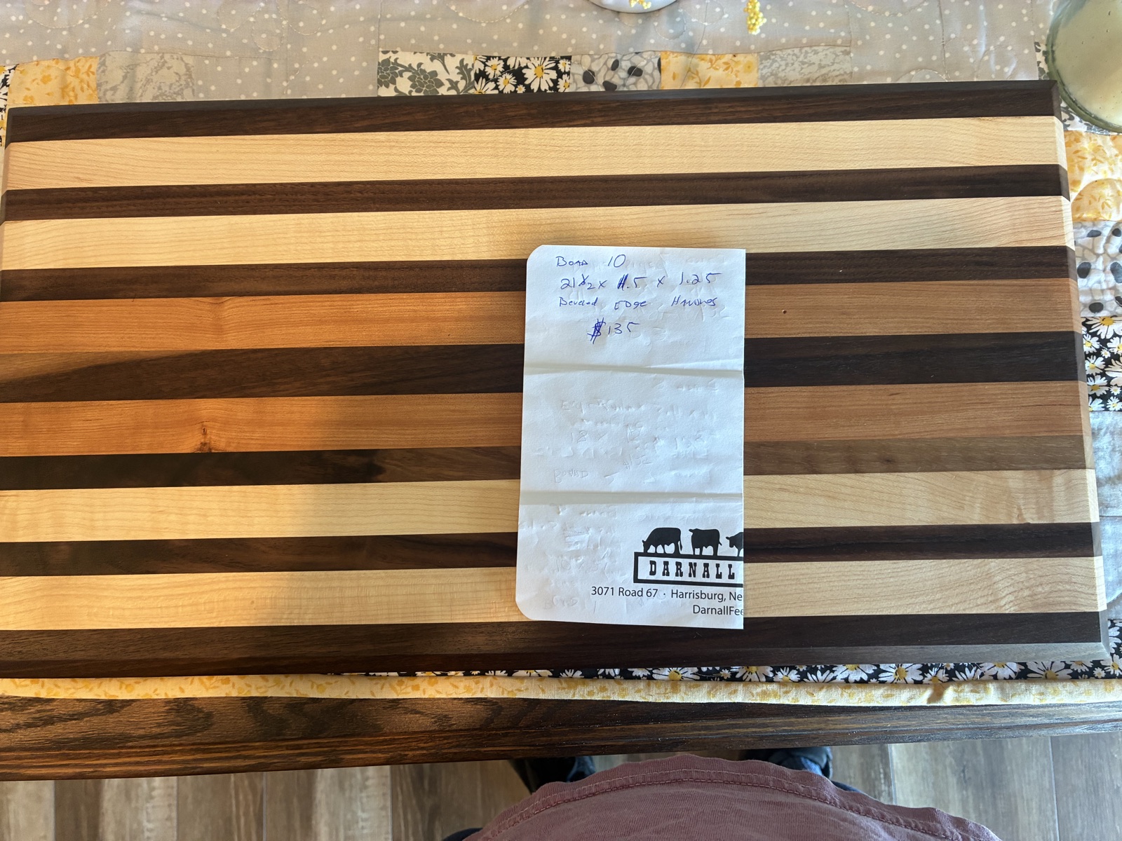 Walnut, Maple & Cherry Edge Grain Board